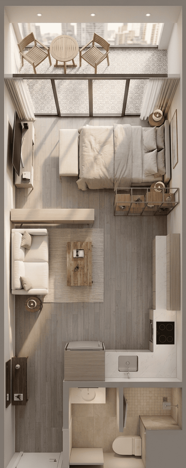 Studio — Type 1 floor plan