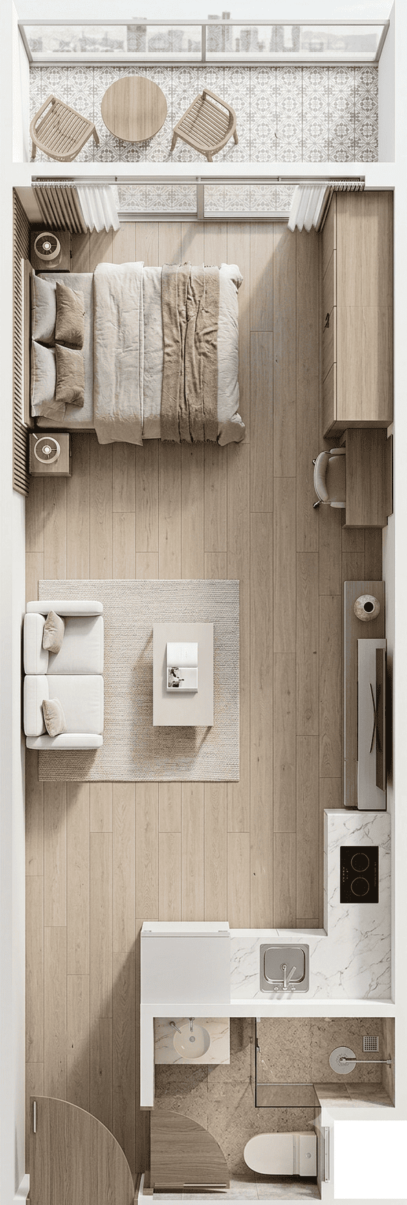 Studio — Type 2 floor plan