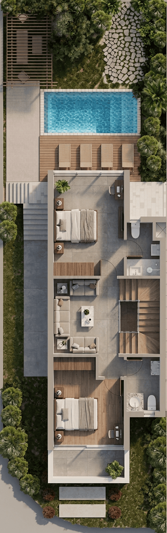 Twin Villa — first floor plan