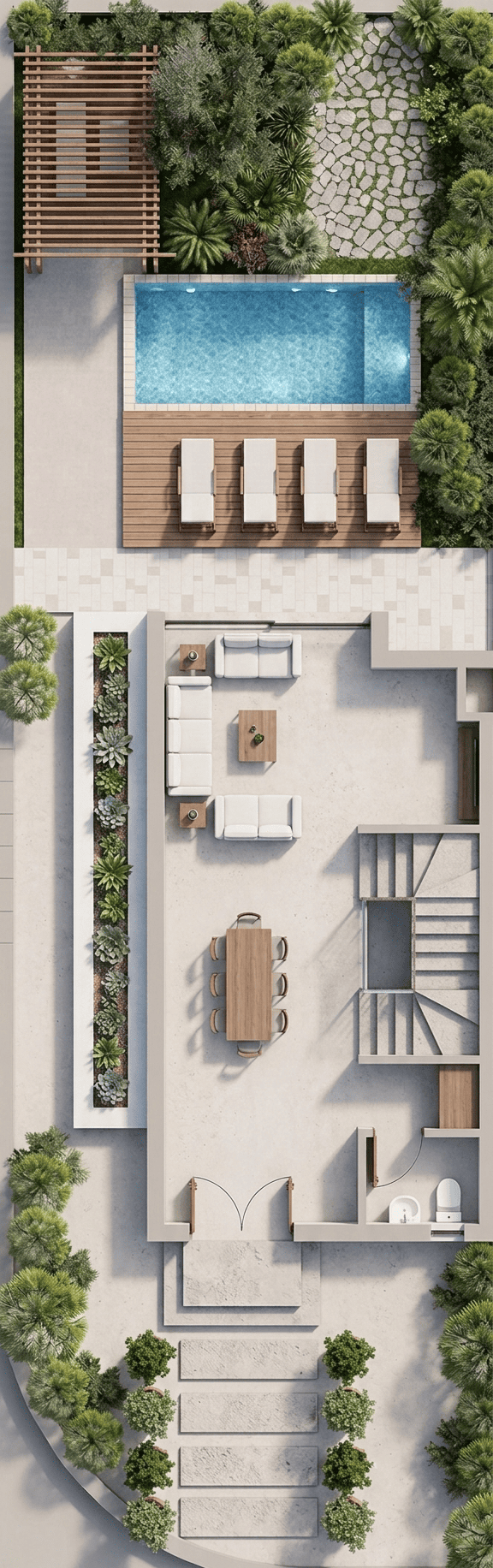 Twin Villa — ground floor plan
