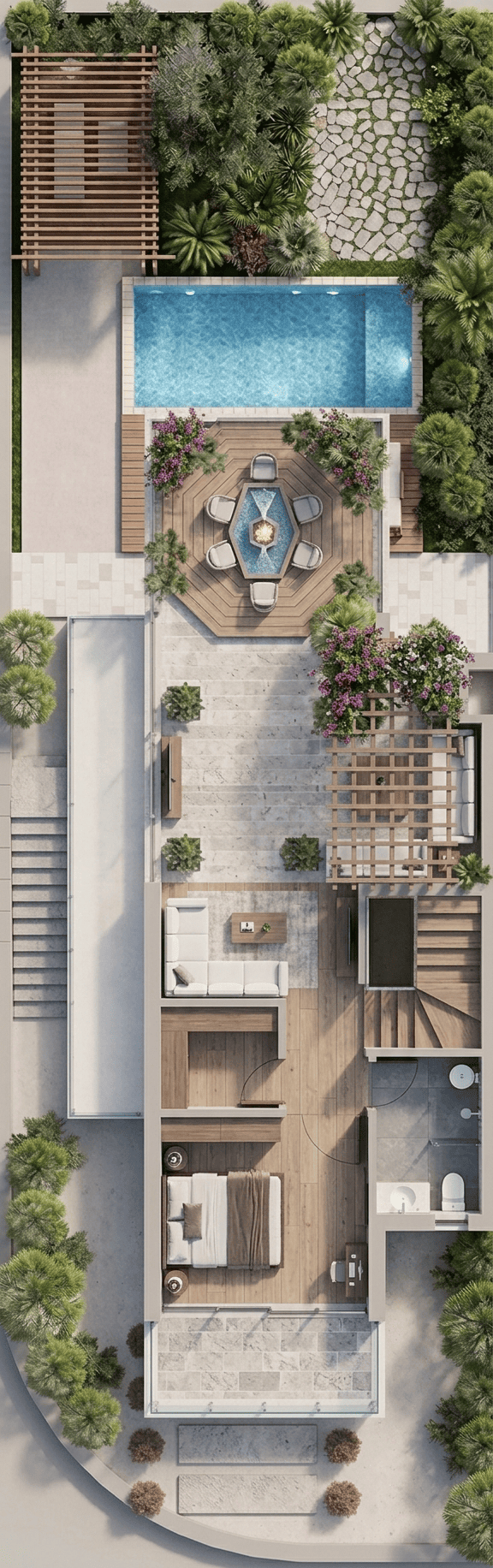 Twin Villa — roof floor plan